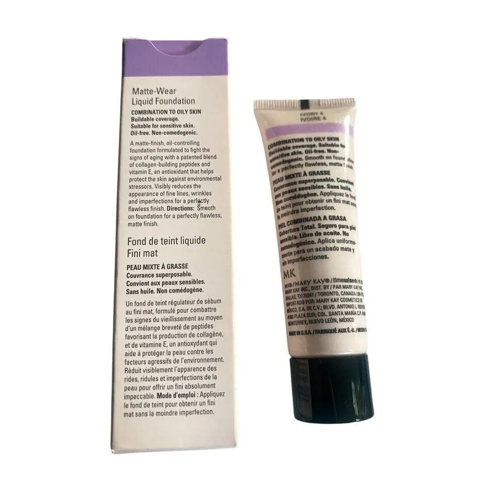 MARY KAY TimeWise MATTE-WEAR Liquid Foundation Ivory 4 038753 Discontinued NIB